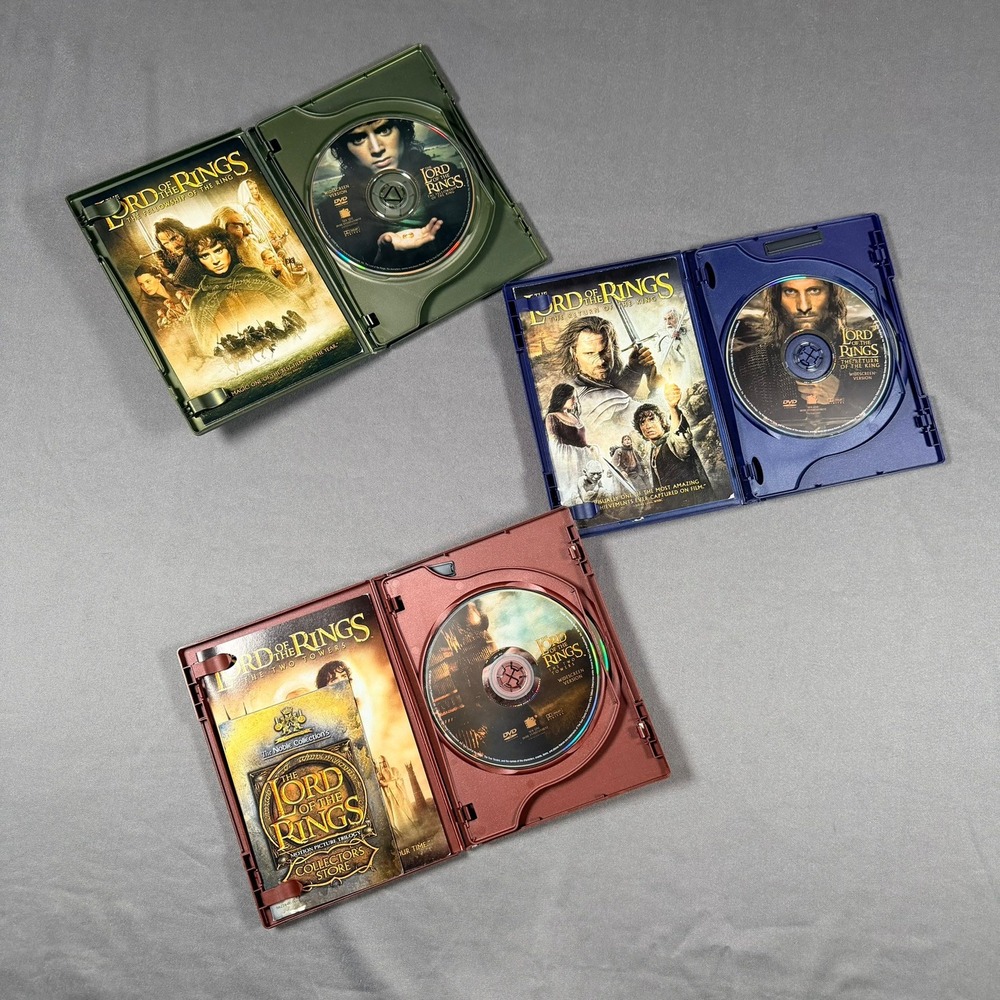 Lord of the Rings Motion Picture Trilogy DVD Set Widescreen Multi Fantasy Movie - Picture 2 of 7